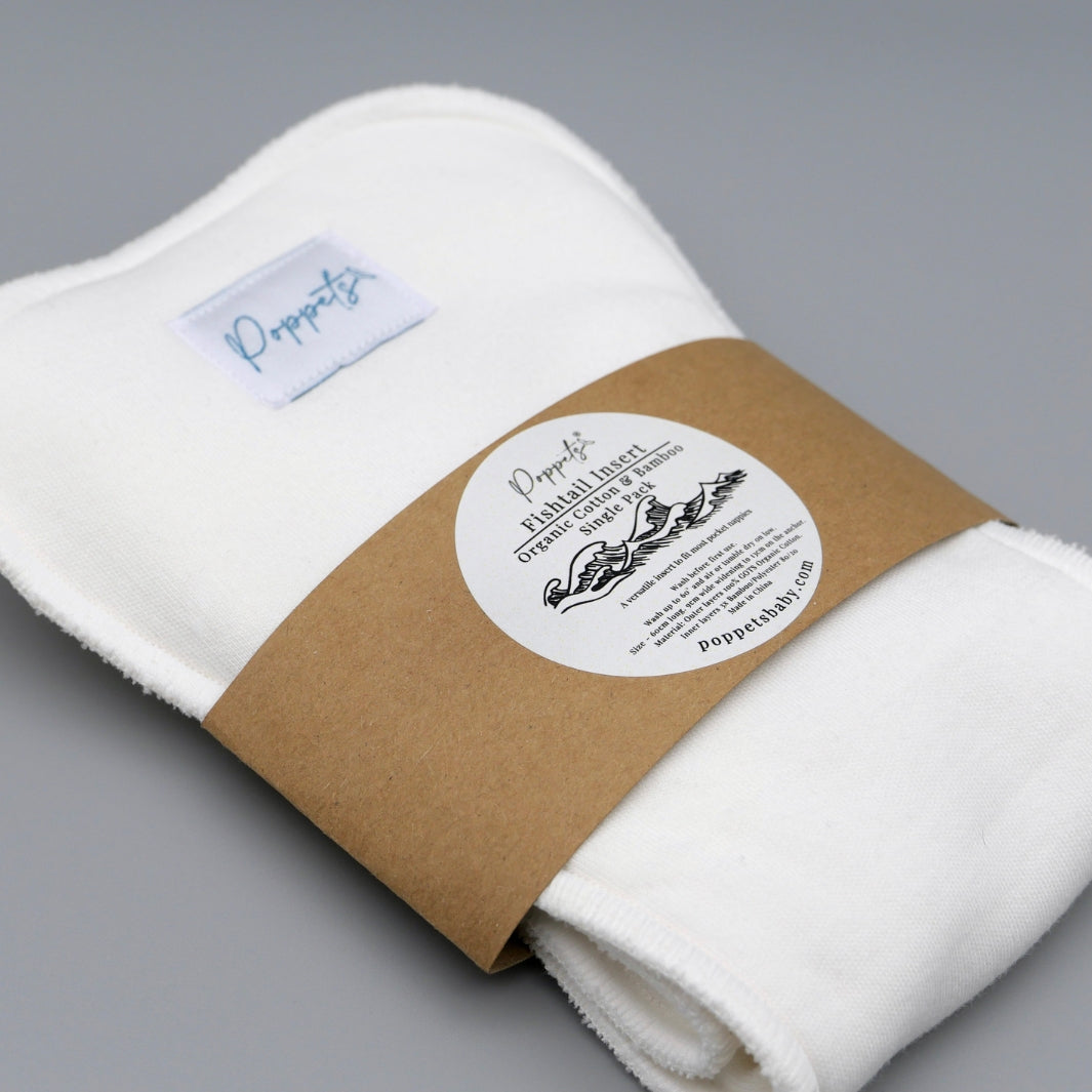 Poppets Fishtail Insert - Organic Cotton and Bamboo