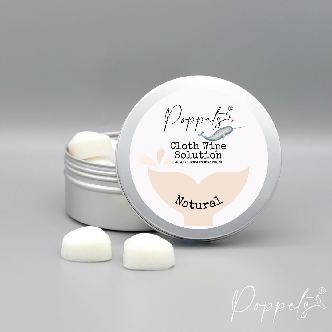 Poppets Baby Cloth Wipe Solution - Tins & Refills