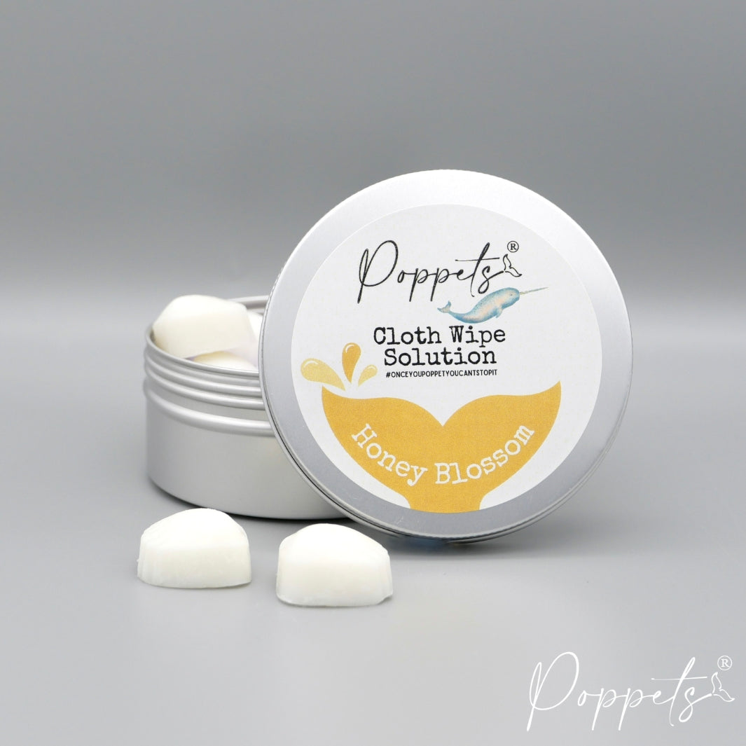 Poppets Baby Cloth Wipe Solution - Tins & Refills
