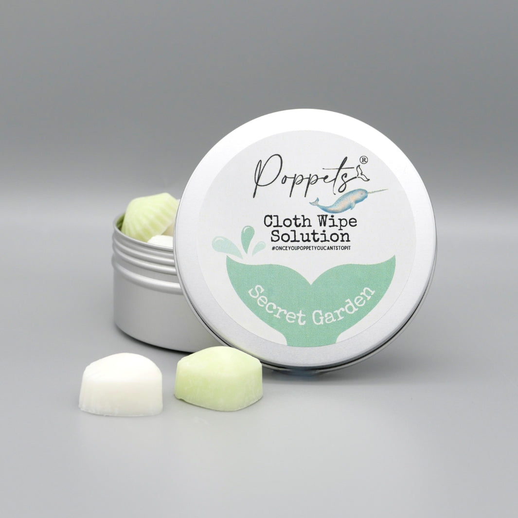 Poppets Baby Cloth Wipe Solution - Tins & Refills