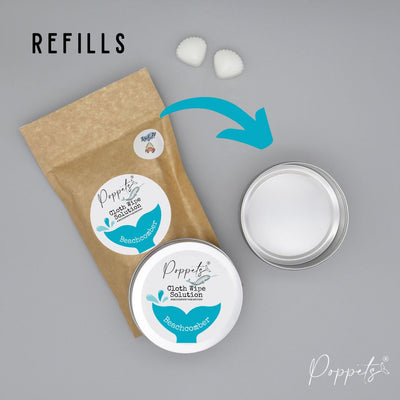 Poppets Baby Cloth Wipe Solution - Tins & Refills