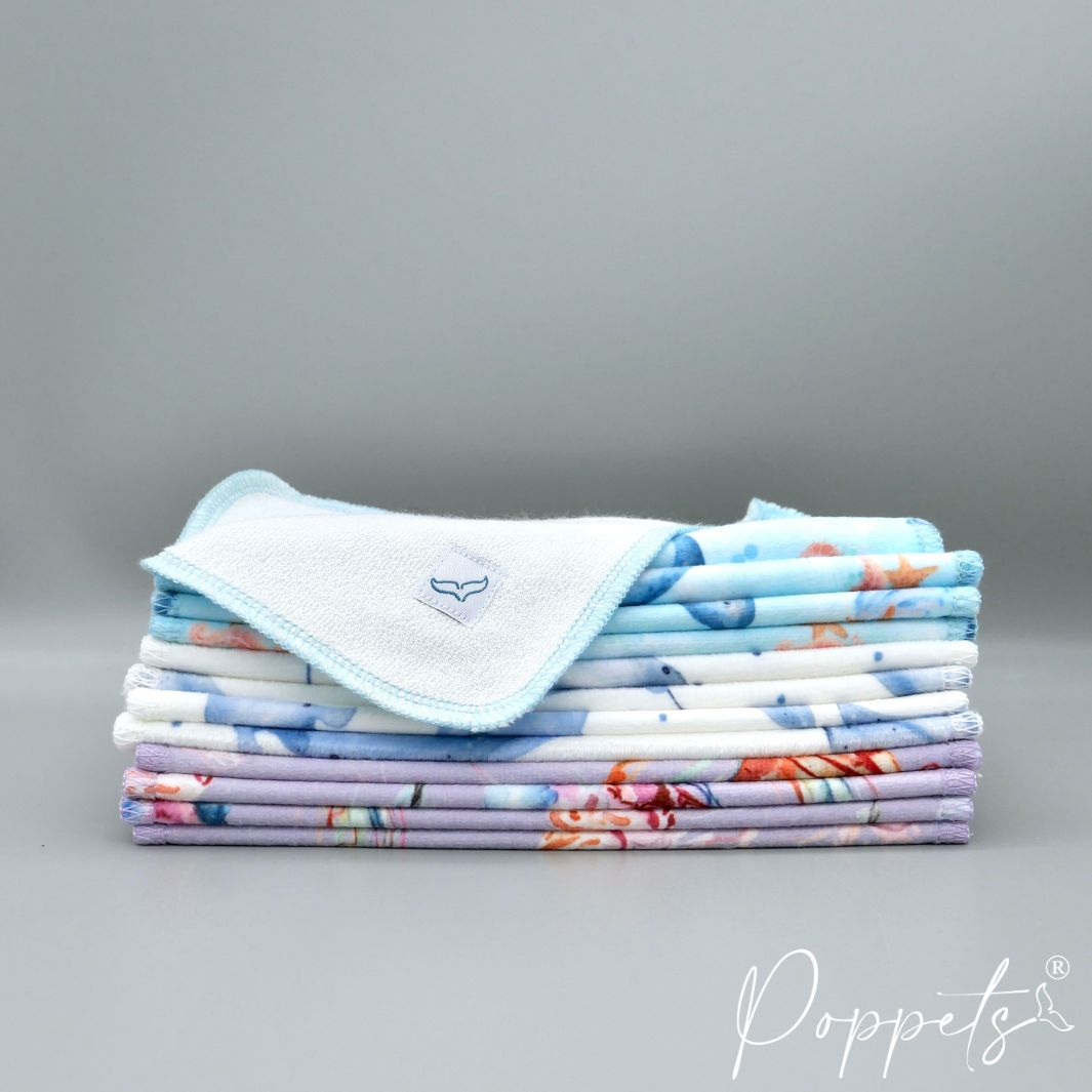 مناديل الأطفال القابلة لإعادة الاستخدام من Poppets