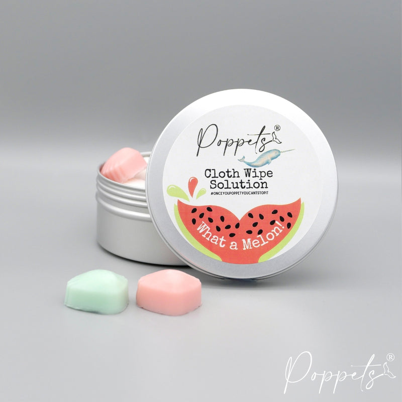 Poppets Cloth Wipe Solution - What a Melon!