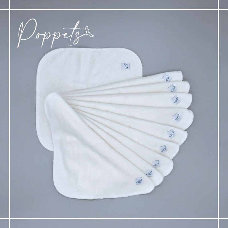 Poppets Baby Washable Bamboo Wipes | Set of 10